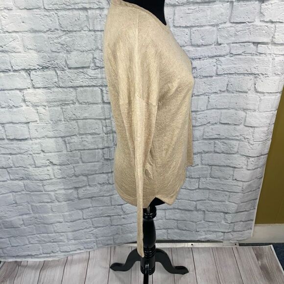 A New Day scoopneck Longsleeve lightweight sweater tan sz M women - Picture 3 of 10